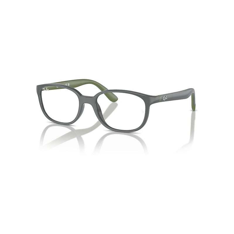Ray-Ban Rb1632 Optics Kids Bio-based  Dark Grey On Green Fassung Klar Glas 48-16 von Ray-Ban
