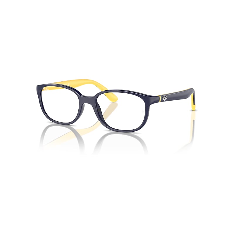 Ray-Ban Rb1632 Optics Kids Bio-based  Dunkelblau Auf Gelb Fassung Klar Glas 46-16 von Ray-Ban