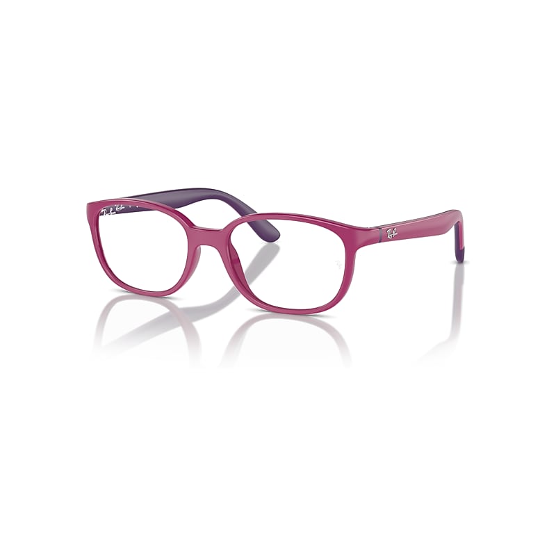 Ray-Ban Rb1632 Optics Kids Bio-based  Fuchsiarot Auf Violett Fassung Klar Glas 46-16 von Ray-Ban