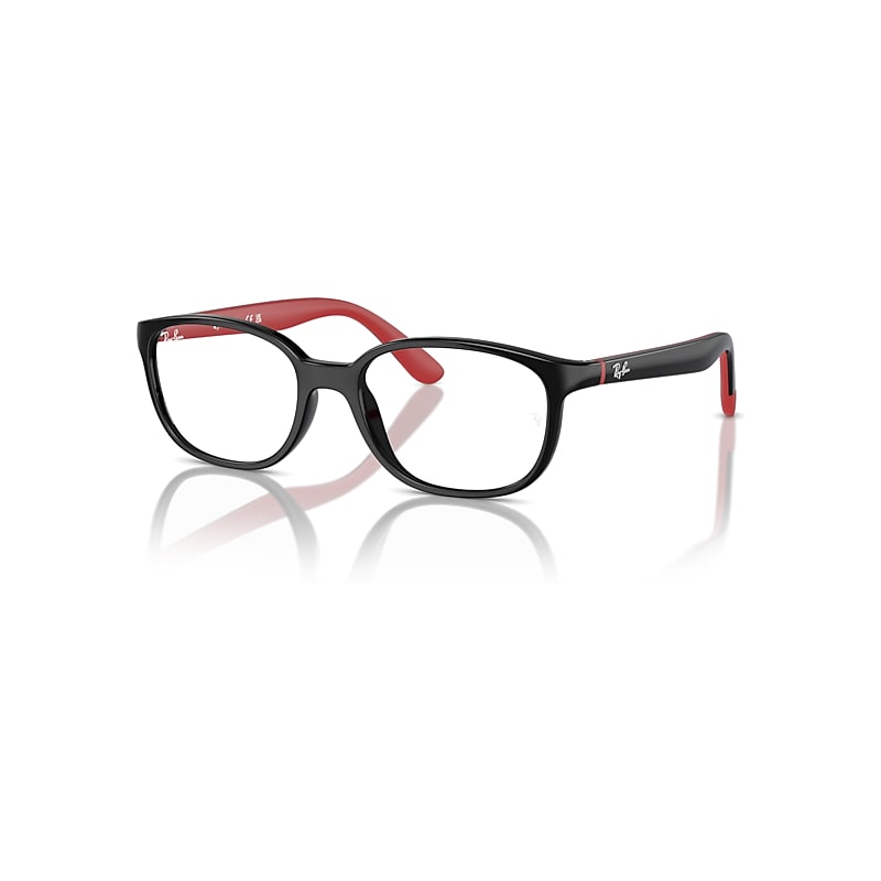 Ray-Ban Rb1632 Optics Kids Bio-based  Schwarz Auf Rot Fassung Klar Glas 46-16 von Ray-Ban