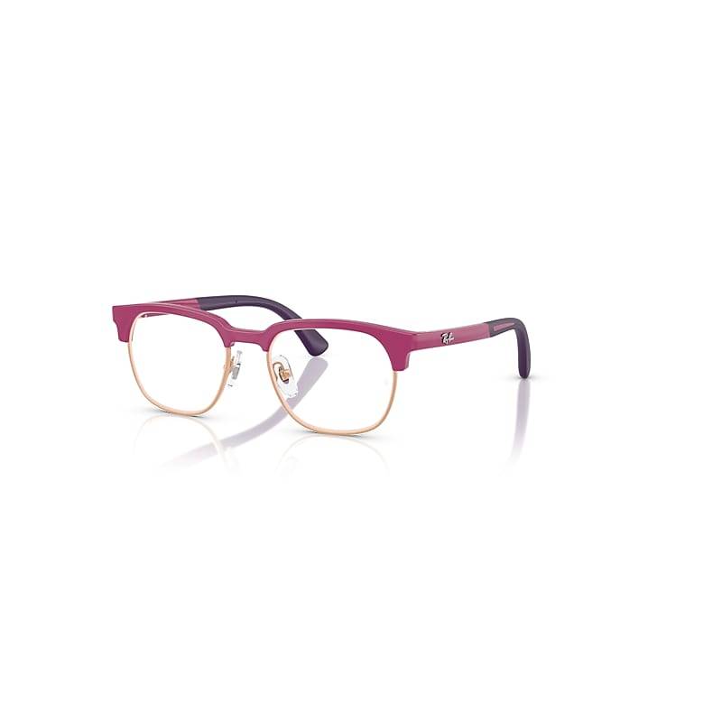 Ray-Ban Rb1641 Optics Kids Bio-based  Fuchsiarot Auf Gummi Violett Fassung Klar Glas Polarisiert 48-17 von Ray-Ban
