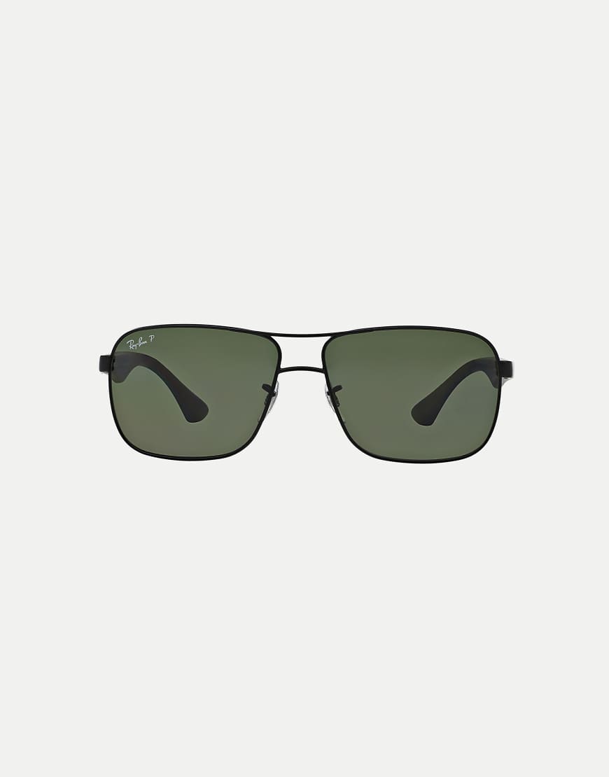 Ray-Ban - Rb3516 - Eckige, polarisierte Sonnenbrille in Schwarz mit grünen Gläsern Ray-Ban - Rb3516 - Eckige, polarisierte Sonnenbrille in Schwarz mit grünen Gläsern von Ray-Ban