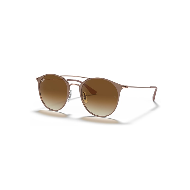 Ray-Ban Rb3546 Sonnenbrillen Beige Auf Kupfer Fassung Braun Glas 52-20 von Ray-Ban