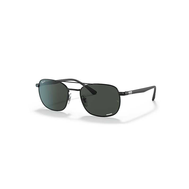 Ray-Ban Rb3670ch Chromance Sonnenbrillen Sand Schwarz Fassung Grau Glas Polarisiert 54-19 von Ray-Ban