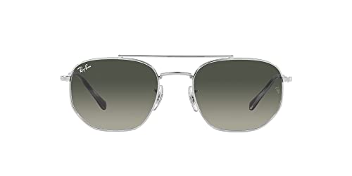 Ray-Ban Rb3707 quadratische Sonnenbrille, Silberfarben/grauer Farbverlauf von Ray-Ban