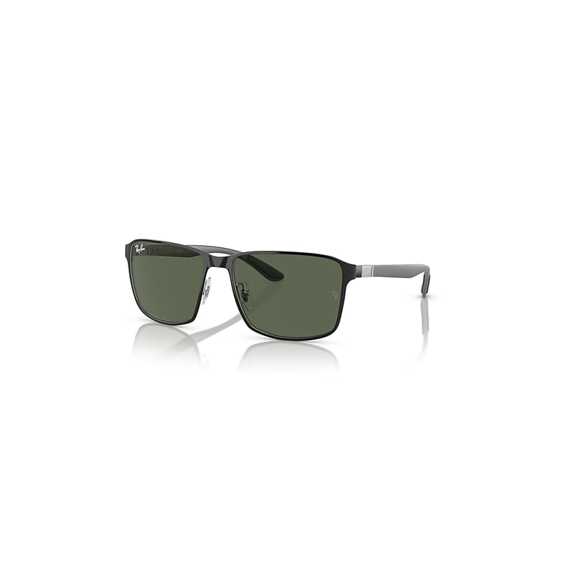 Ray-Ban Rb3721 Sonnenbrillen Silber Fassung Grün Glas 59-17 von Ray-Ban