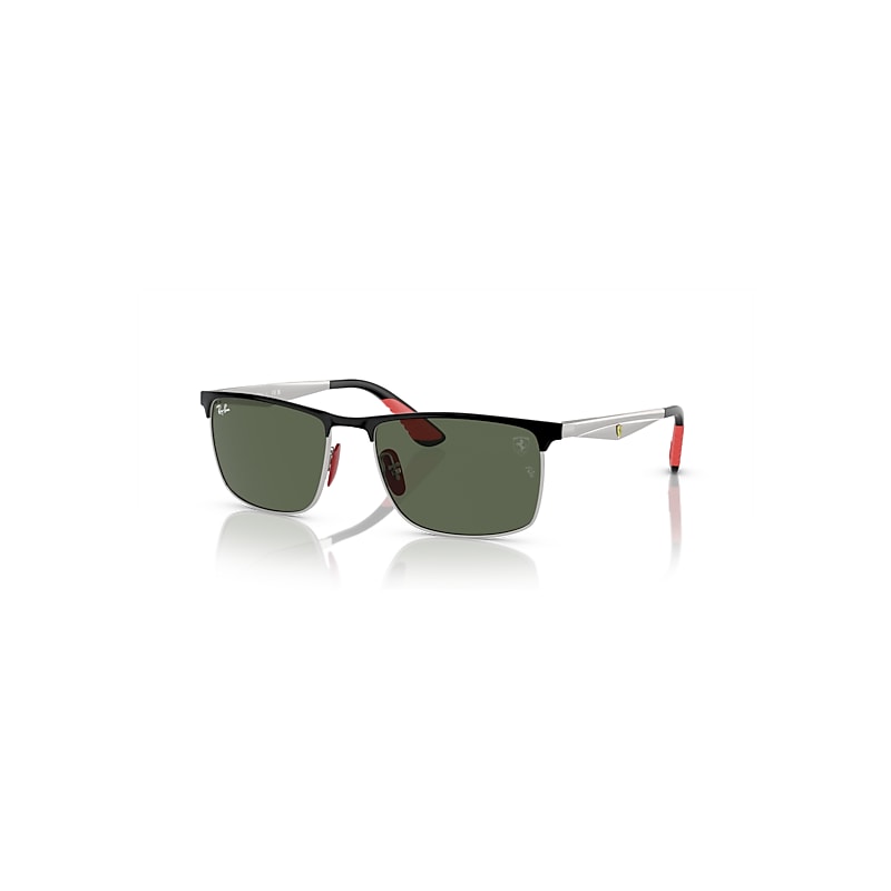 Ray-Ban Rb3726m Scuderia Ferrari Collection Sonnenbrillen Silber Fassung Grün Glas 57-18 von Ray-Ban