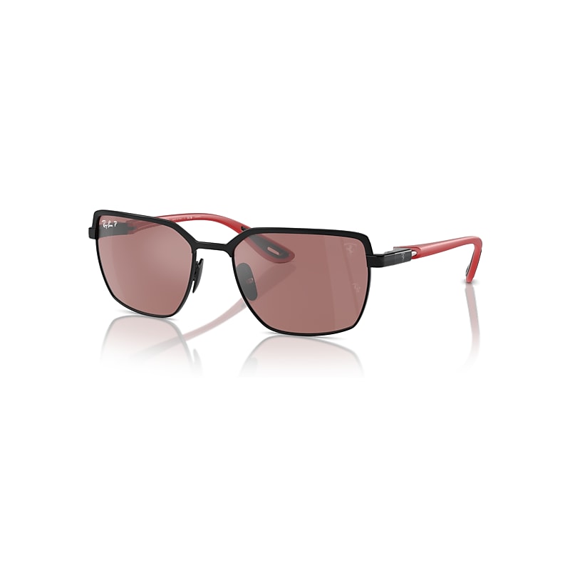 Ray-Ban Rb3743m Scuderia Ferrari Collection Sonnenbrillen Rot Fassung Violett Glas Polarisiert 58-19 von Ray-Ban