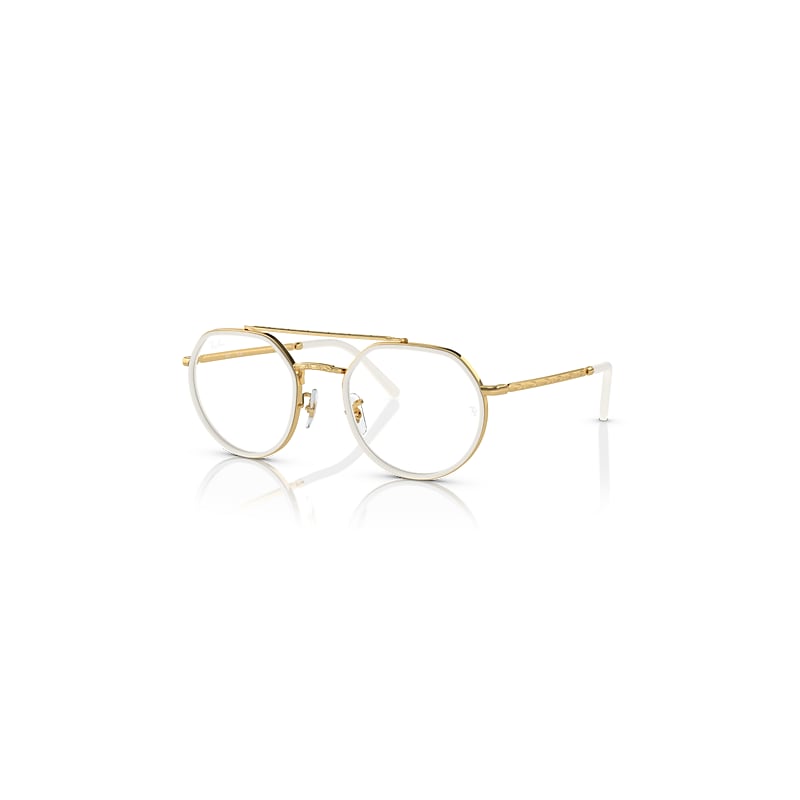 Ray-Ban Rb3765v Optics  Gold Fassung Klar Glas Polarisiert 51-22 von Ray-Ban