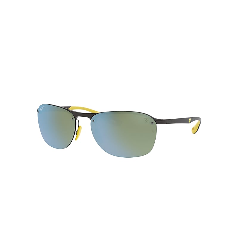 Ray-Ban Rb4302m Scuderia Ferrari Collection Sonnenbrillen Grau Fassung Silber Glas Polarisiert 62-16 von Ray-Ban