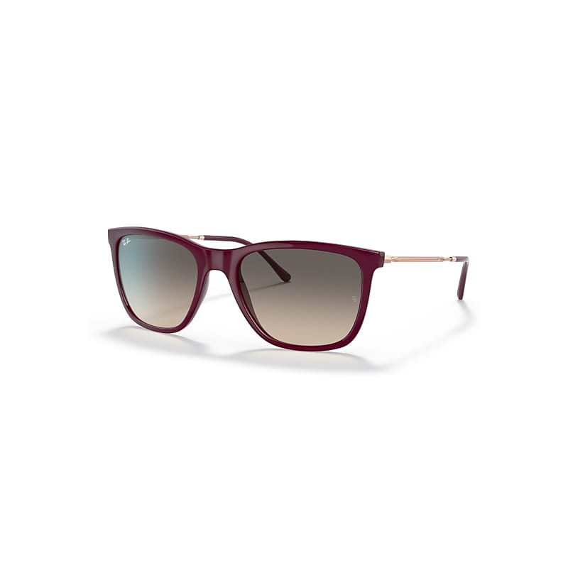 Ray-Ban Rb4344 Sonnenbrillen Rot Fassung Grau Glas 56-19 von Ray-Ban