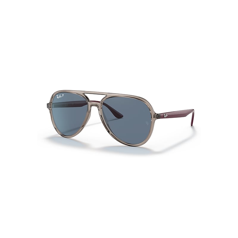 Ray-Ban Rb4376 Sonnenbrillen Bordeaux Fassung Blau Glas Polarisiert 57-16 von Ray-Ban