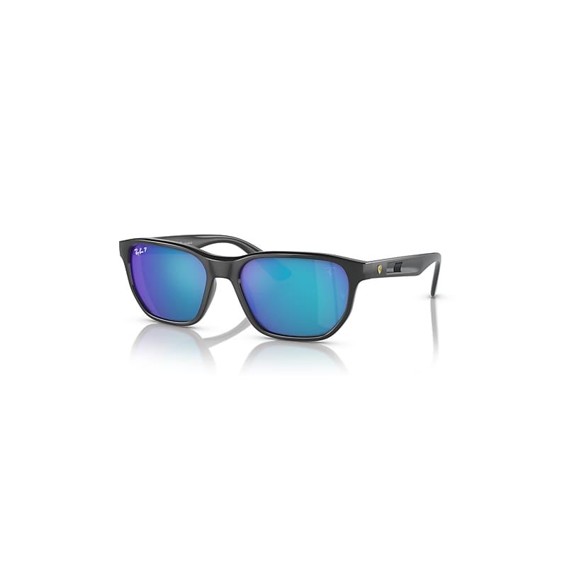 Ray-Ban Rb4404m Scuderia Ferrari Collection Sonnenbrillen Grau Fassung Blau Glas Polarisiert 57-18 von Ray-Ban