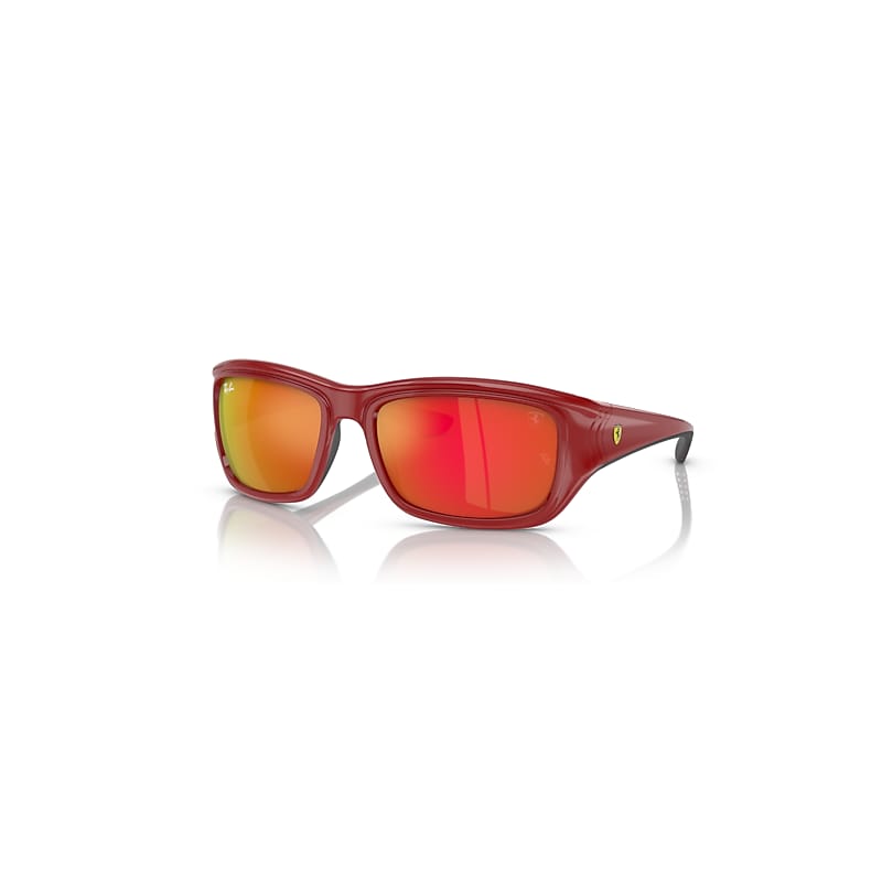 Ray-Ban Rb4405m Scuderia Ferrari Collection Sonnenbrillen Rot Auf Schwarz Fassung Orange Glas 59-19 von Ray-Ban