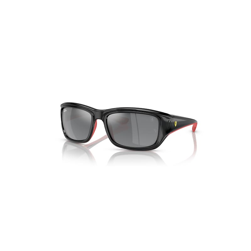 Ray-Ban Rb4405m Scuderia Ferrari Collection Sonnenbrillen Schwarz Auf Rot Fassung Silber Glas 59-19 von Ray-Ban