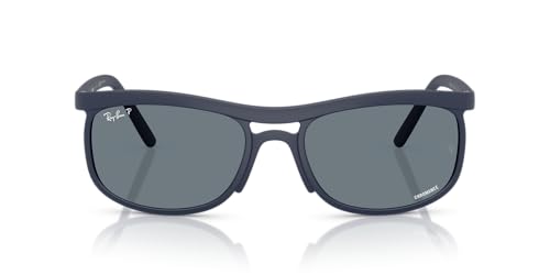 Ray-Ban Rb4452ch Chromance Quadratische Sonnenbrille, Sand Dunkelblau/Chromblau, 56 mm Ray-Ban Rb4452ch Chromance Quadratische Sonnenbrille, Sand Dunkelblau/Chromblau, 56 mm von Ray-Ban