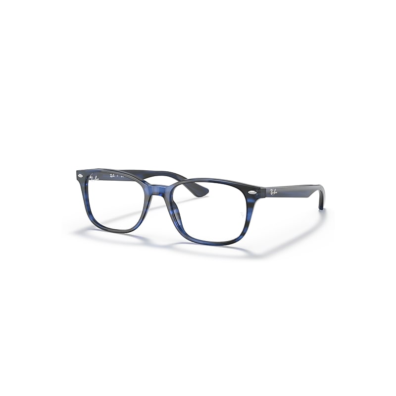 Ray-Ban Rb5375 Optics  Blau Gestreift Fassung Klar Glas Polarisiert 53-18 von Ray-Ban