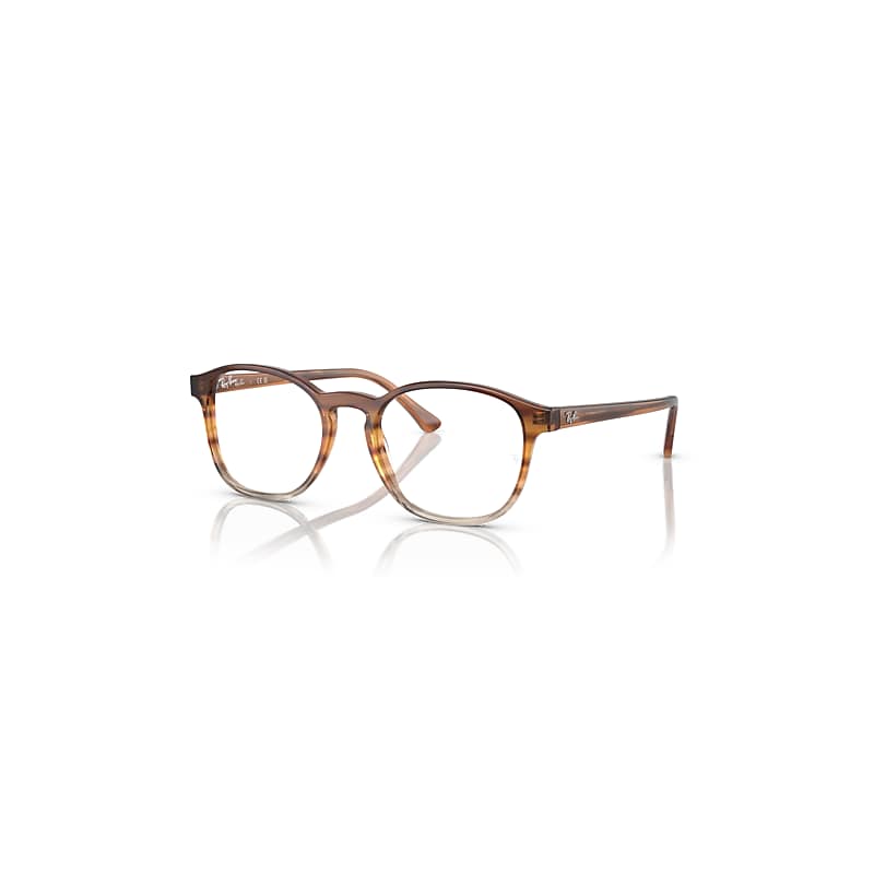 Ray-Ban Rb5417 Optics  Braun Gestreift & Gelb Fassung Klar Glas Polarisiert 52-19 von Ray-Ban