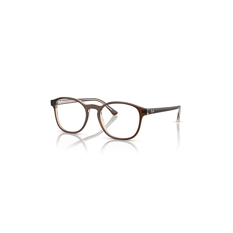 Ray-Ban Rb5417 Optics  Braun Auf Transparent Hellbraun Fassung Klar Glas Polarisiert 50-19 von Ray-Ban