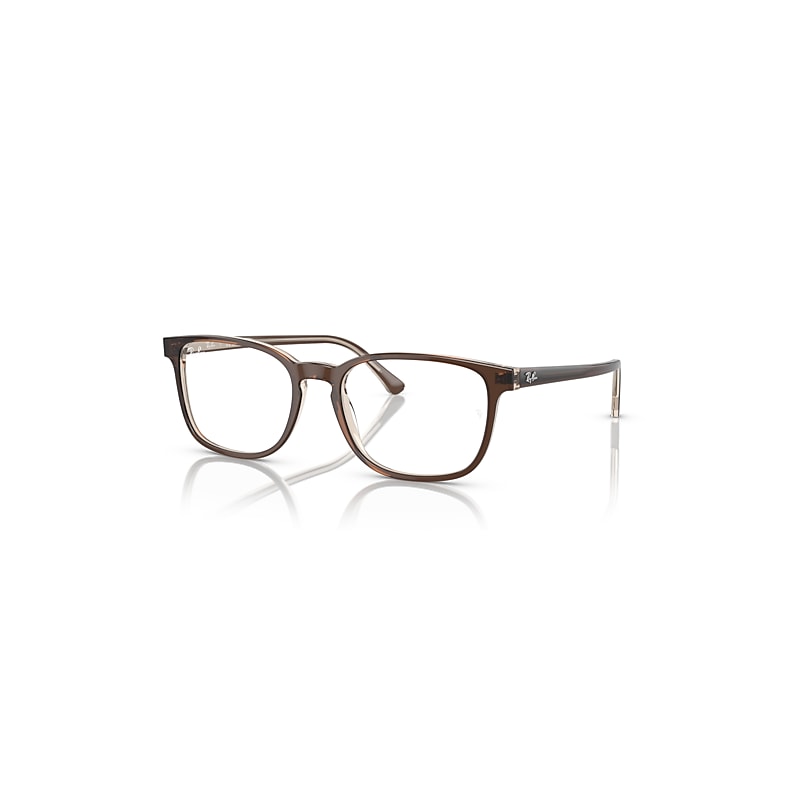 Ray-Ban Rb5418 Optics  Braun Auf Transparent Hellbraun Fassung Klar Glas Polarisiert 54-19 von Ray-Ban