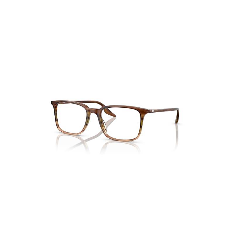 Ray-Ban Rb5421 Optics  Braun Gestreift & Grün Fassung Klar Glas Polarisiert 53-19 von Ray-Ban