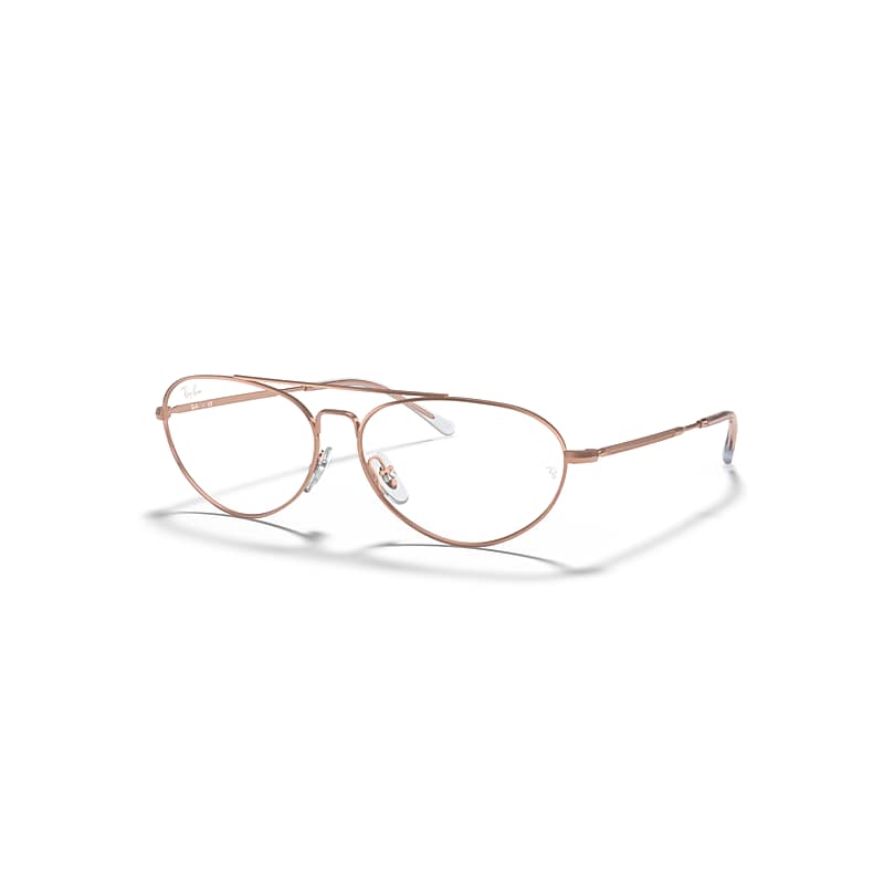 Ray-Ban Rb6454 Optics  Glänzendes Rose Gold Fassung Klar Glas 56-14 von Ray-Ban