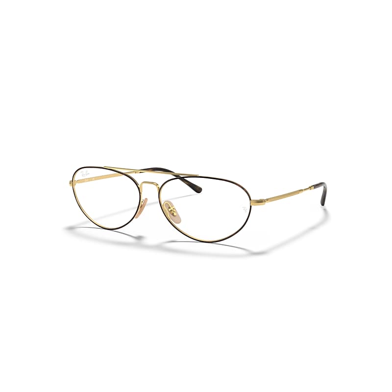 Ray-Ban Rb6454 Optics  Gold Fassung Klar Glas 58-14 von Ray-Ban