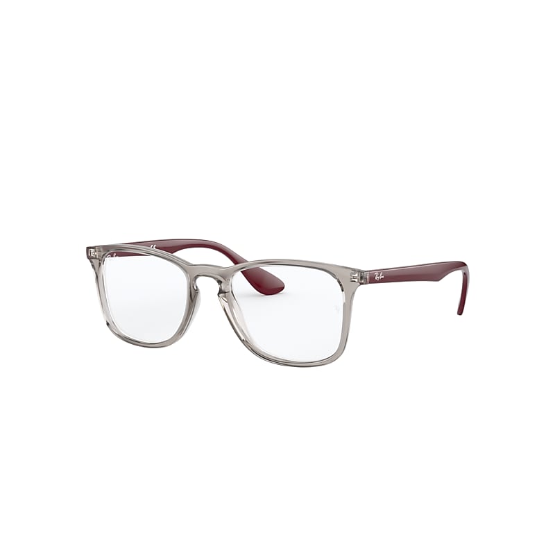 Ray-Ban Rb7074 Optics  Glänzendes Bordeaux Fassung Klar Glas 50-18 von Ray-Ban