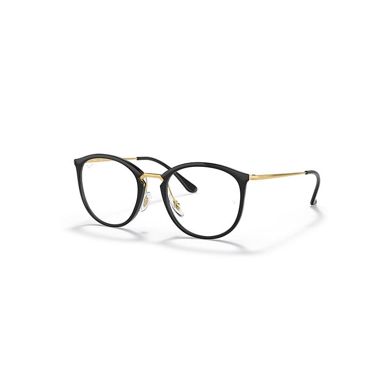 Ray-Ban Rb7140 Optics  Gold Fassung Klar Glas 49-20 von Ray-Ban