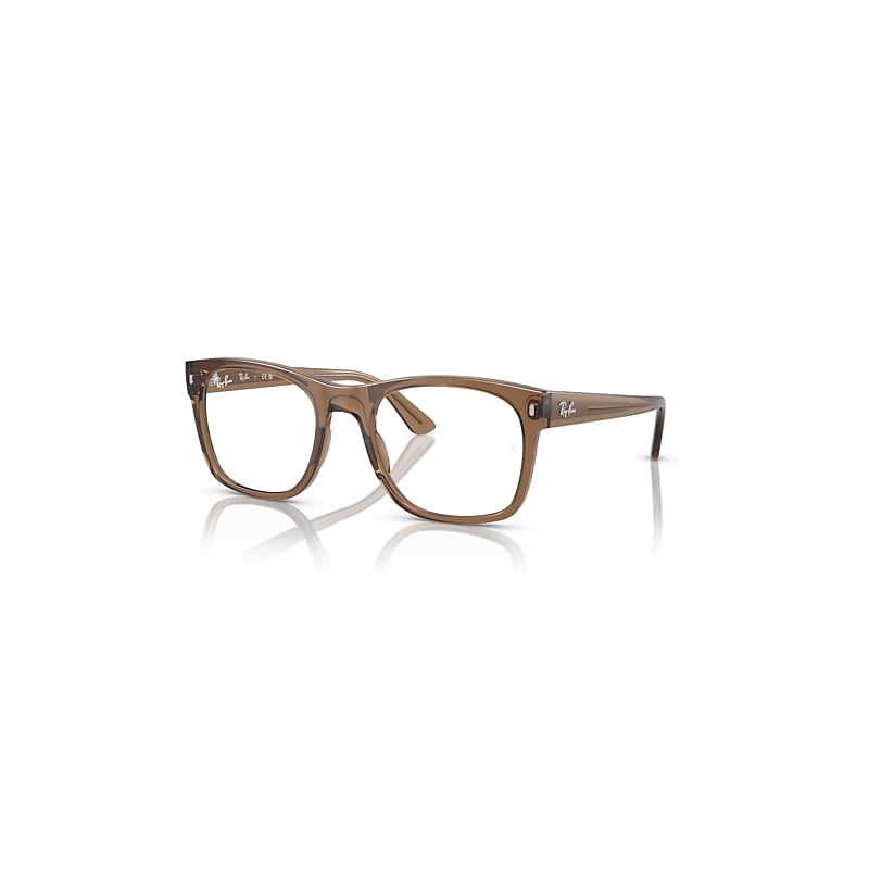 Ray-Ban Rb7228 Optics  Hellbraun Transparent Fassung Klar Glas Polarisiert 53-21 von Ray-Ban