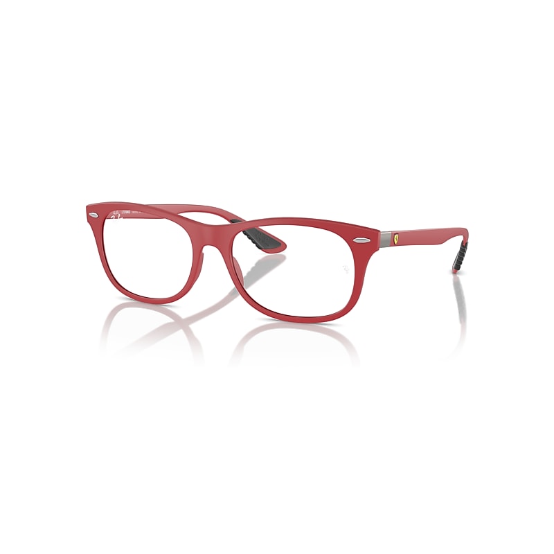 Ray-Ban Rb7307m Optics Scuderia Ferrari Collection  Rot Fassung Klar Glas Polarisiert 52-17 von Ray-Ban