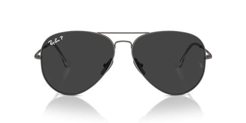 Ray-Ban Rb8089 Aviator Titanium Sonnenbrille, Plomizo/Schwarz polarisiert, 58 mm Ray-Ban Rb8089 Aviator Titanium Sonnenbrille, Plomizo/Schwarz polarisiert, 58 mm von Ray-Ban