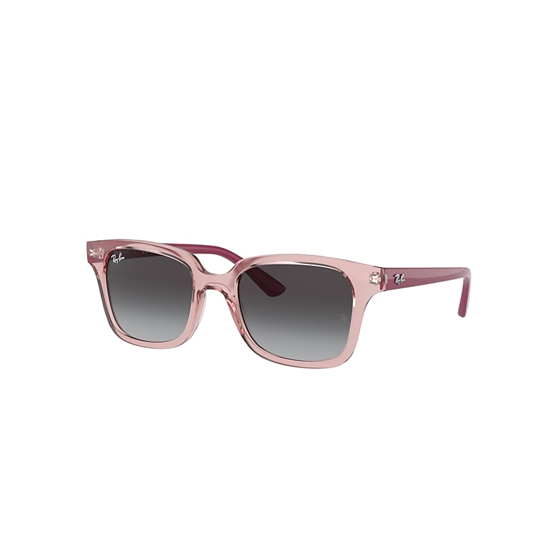 Ray-Ban Rb9071s Kids Sonnenbrillen Pink Transparent Fassung Grau Glas 48-18 von Ray-Ban