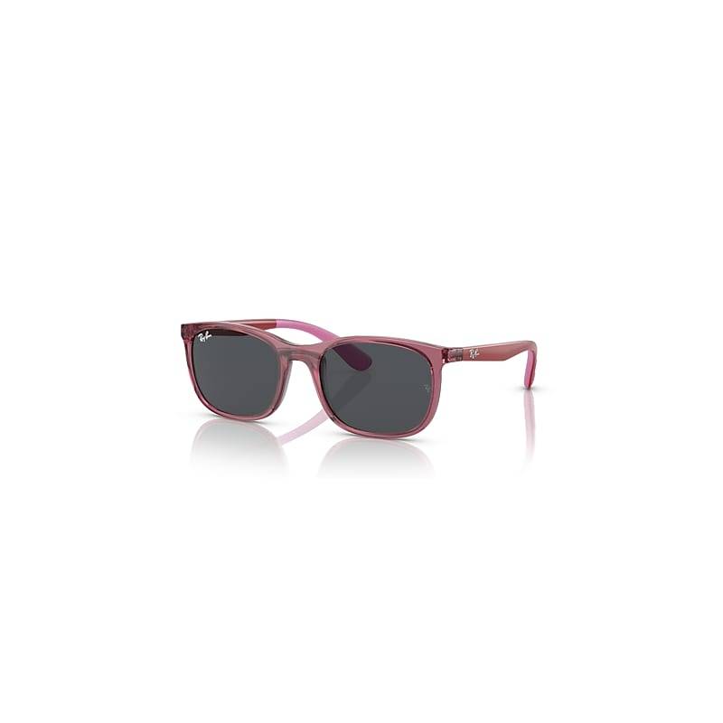 Ray-Ban Rb9076s Kids Sonnenbrillen Pink Transparent Fassung Grau Glas 49-17 von Ray-Ban