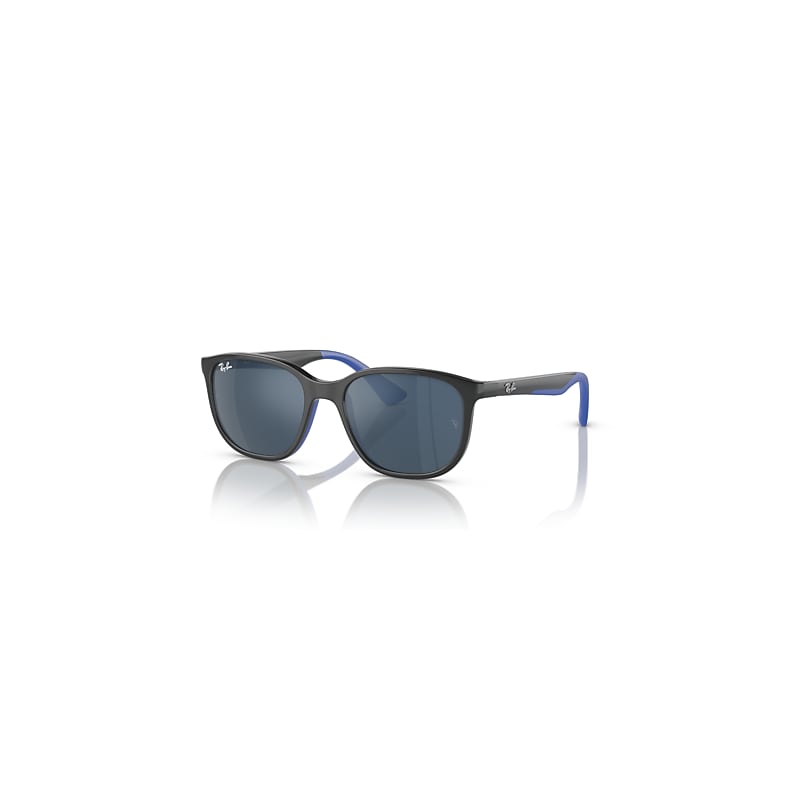 Ray-Ban Rb9078s Kids Bio-based Sonnenbrillen Grey On Blue Fassung Blau Glas 48-16 von Ray-Ban