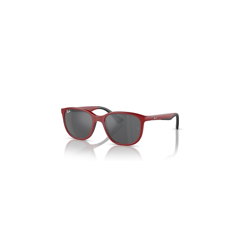 Ray-Ban Rb9078s Kids Bio-based Sonnenbrillen Rot Auf Schwarz Fassung Silber Glas 48-16 von Ray-Ban