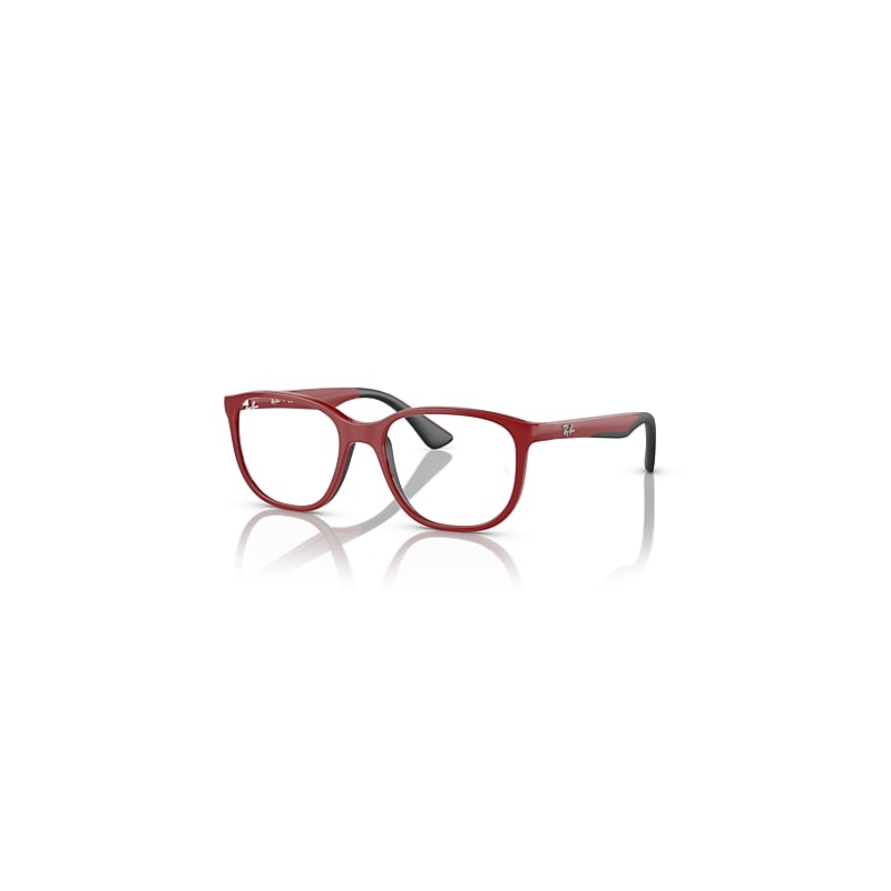 Ray-Ban Rb9078v Optics Kids Bio-based  Rot Auf Schwarz Fassung Klar Glas Polarisiert 46-16 von Ray-Ban