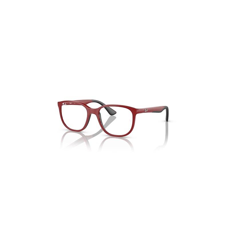 Ray-Ban Rb9078v Optics Kids Bio-based  Rot Auf Schwarz Fassung Klar Glas Polarisiert 48-16 von Ray-Ban