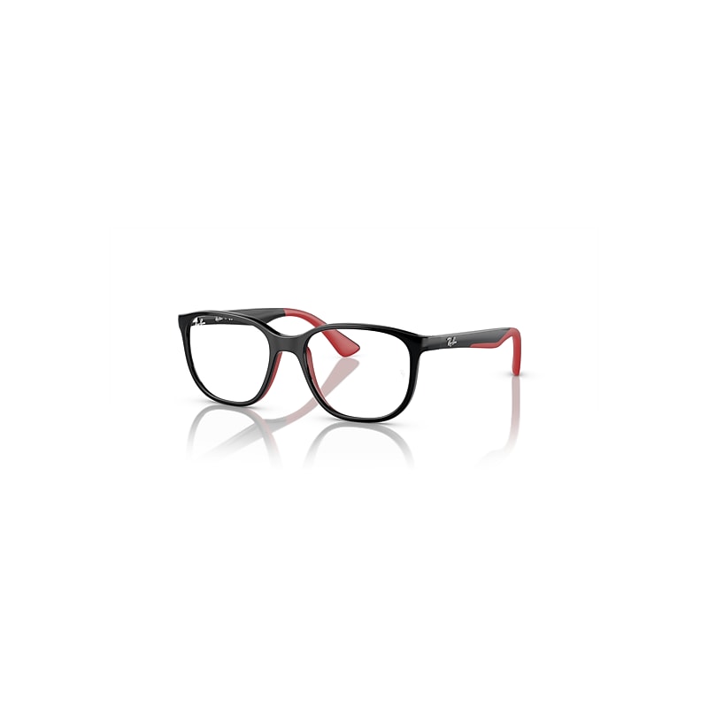 Ray-Ban Rb9078v Optics Kids Bio-based  Schwarz Auf Rot Fassung Klar Glas Polarisiert 46-16 von Ray-Ban