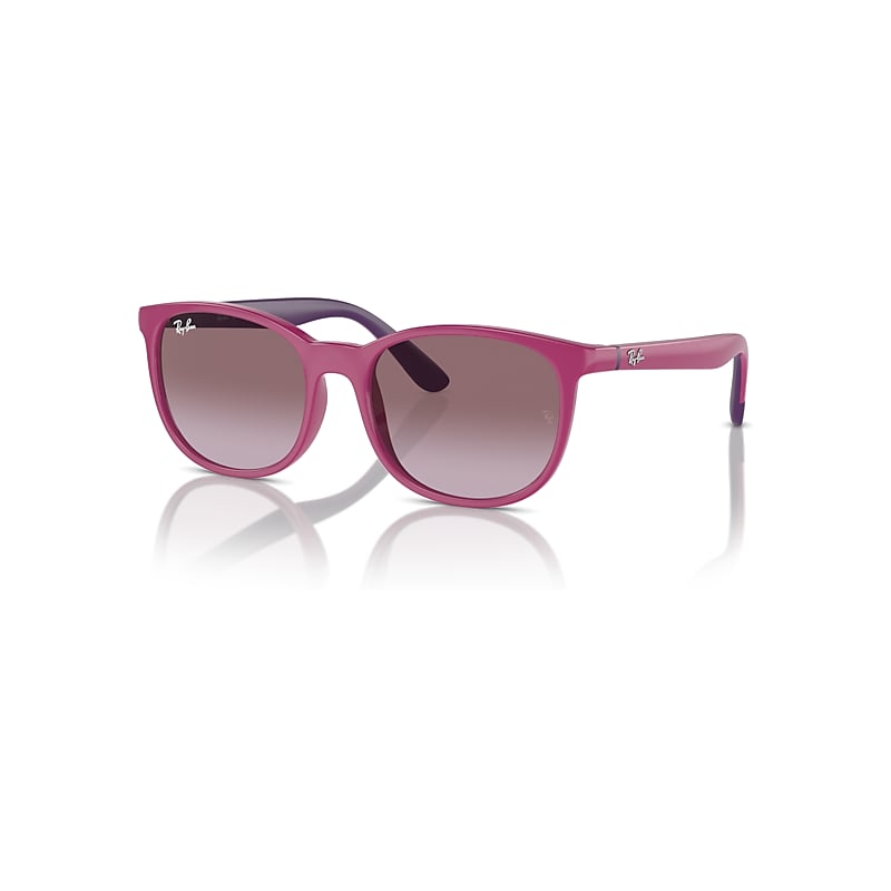 Ray-Ban Rb9079s Kids Bio-based Sonnenbrillen Fuchsiarot Auf Violett Fassung Violett Glas 49-16 von Ray-Ban