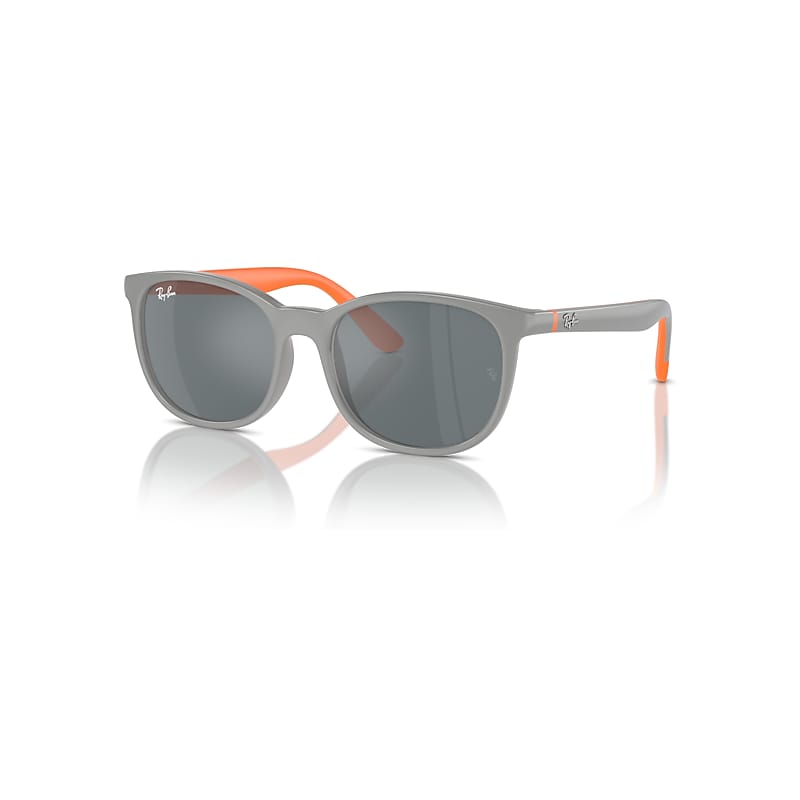 Ray-Ban Rb9079s Kids Bio-based Sonnenbrillen Grau Auf Orange Fassung Grau Glas 49-16 von Ray-Ban