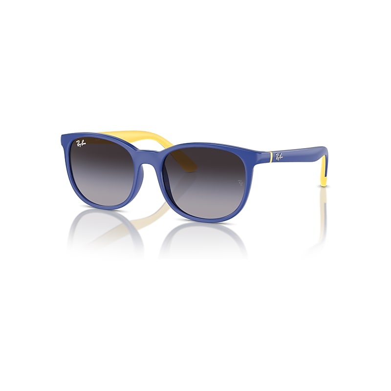 Ray-Ban Rb9079s Kids Bio-based Sonnenbrillen Hellblau Auf Gelb Fassung Violett Glas 49-16 von Ray-Ban