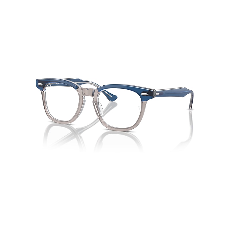 Ray-Ban Rb9098v Optics Kids  Oben Dunkelblau & Braun & Hellgrau Fassung Klar Glas Polarisiert 43-18 von Ray-Ban