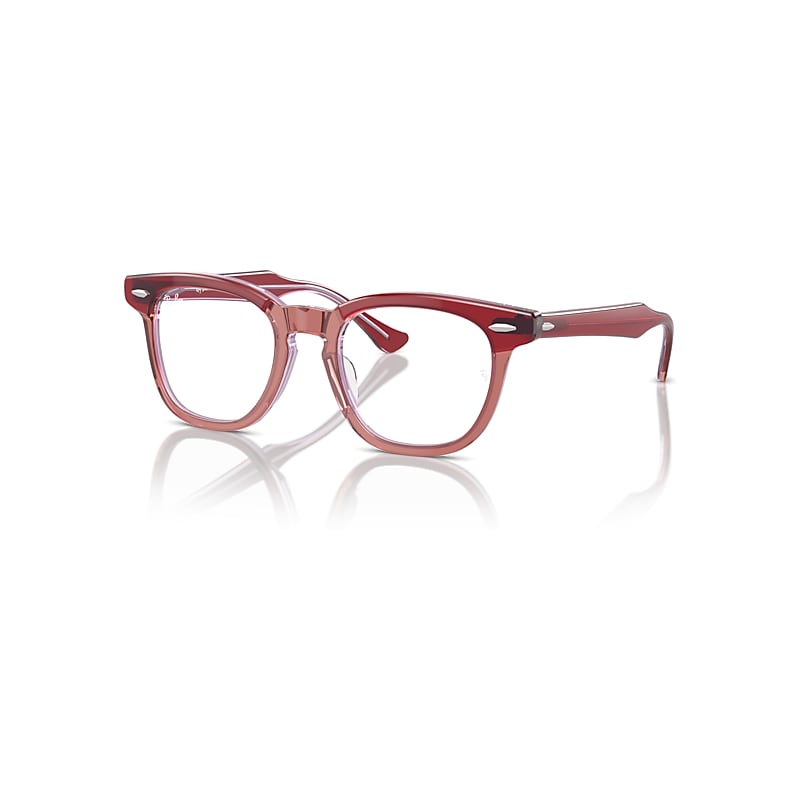 Ray-Ban Rb9098v Optics Kids  Oben Rot & Orange & Hellviolett Fassung Klar Glas Polarisiert 43-18 von Ray-Ban