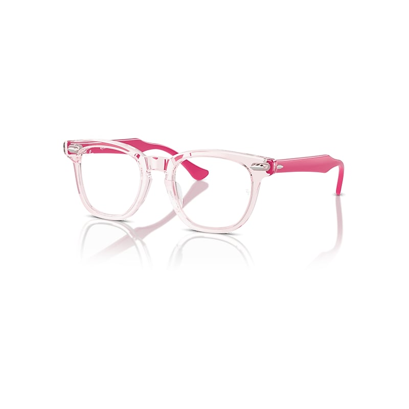 Ray-Ban Rb9098v Optics Kids  Pink Barbie Fassung Klar Glas Polarisiert 43-18 von Ray-Ban