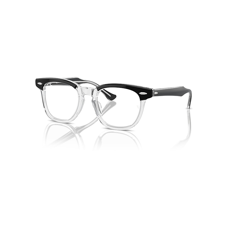 Ray-Ban Rb9098v Optics Kids  Schwarz Auf Transparent Fassung Klar Glas Polarisiert 43-18 von Ray-Ban