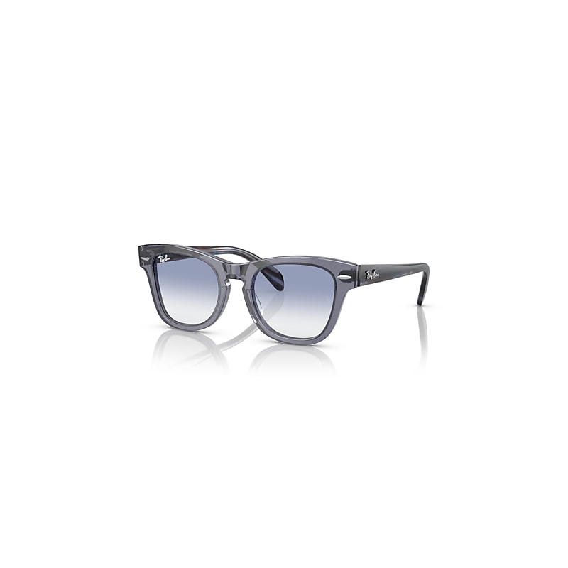 Ray-Ban Rb9707s Kids Sonnenbrillen Blau Gestreift Havana Fassung Blau Glas 46-18 von Ray-Ban