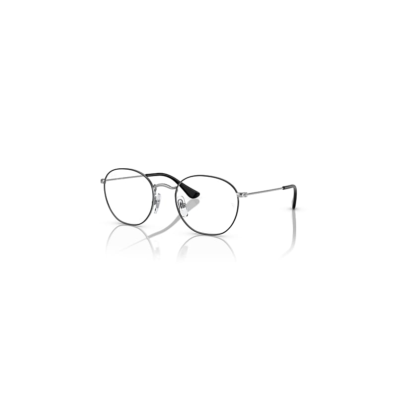 Ray-Ban Rob Optics Kids  Silber Fassung Klar Glas Polarisiert 46-19 von Ray-Ban