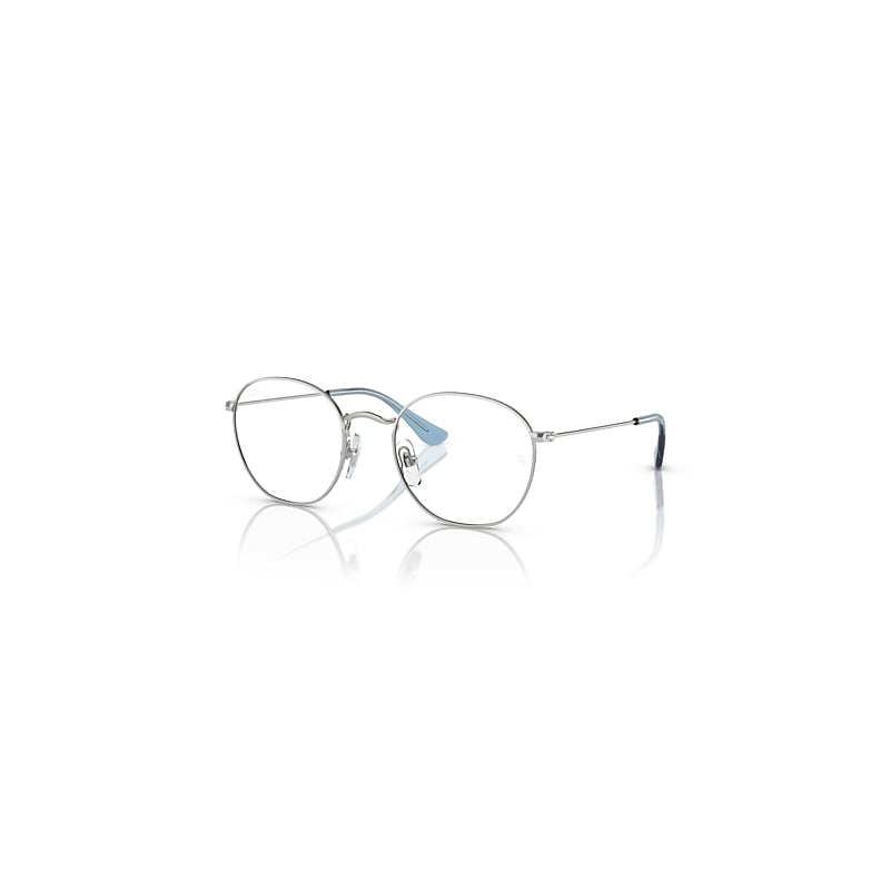 Ray-Ban Rob Optics Kids  Silber Fassung Klar Glas Polarisiert 46-19 von Ray-Ban