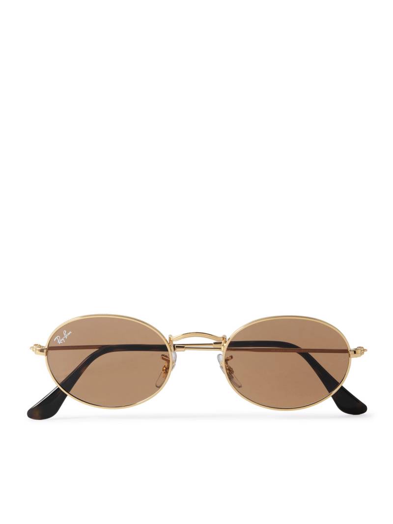 Ray-Ban - Round-Frame Gold-Tone Sunglasses - Men - Gold von Ray-Ban